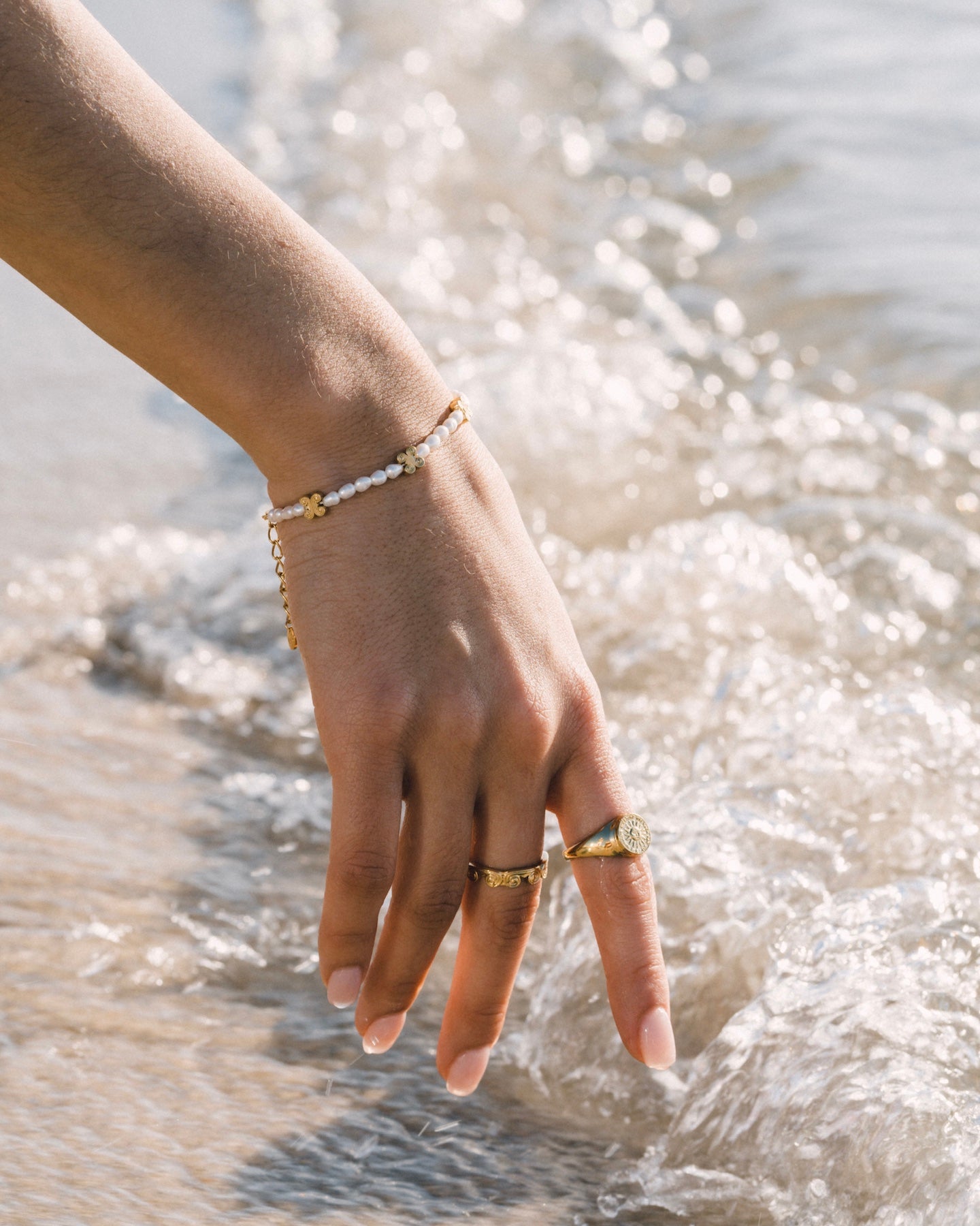Culaje Mila Bracelet 18k Gold Vermeil Perlen